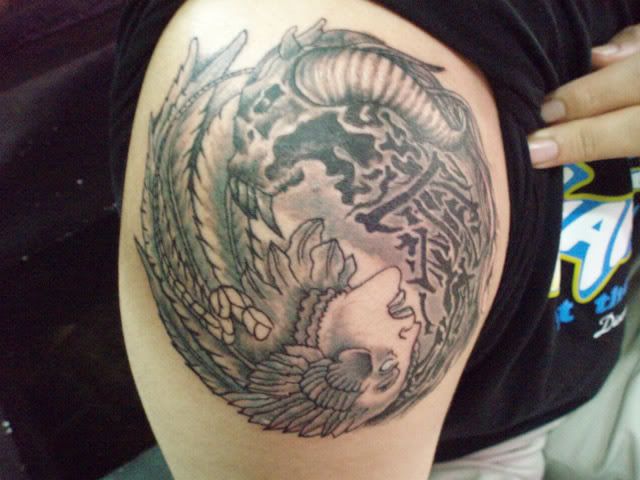 dragon ying yang tattoo 143