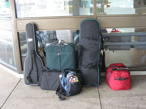 Travelling light, as always.