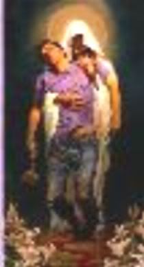 Jesus Hold A Broken Man, The Man Is Holding A Hammer Photo by