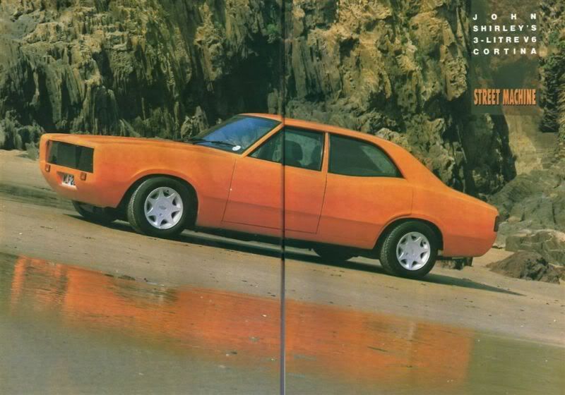 30 V6 mk3 cal look Cortina in VW Audi Cadiz orange