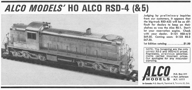 1973
                                    ad for Alco's RSD-4/5