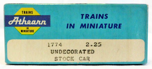 Athearn Box Label