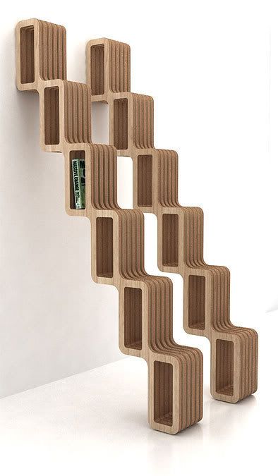 This Quetza bookcase reminds me of the alternating tread stairs that I 