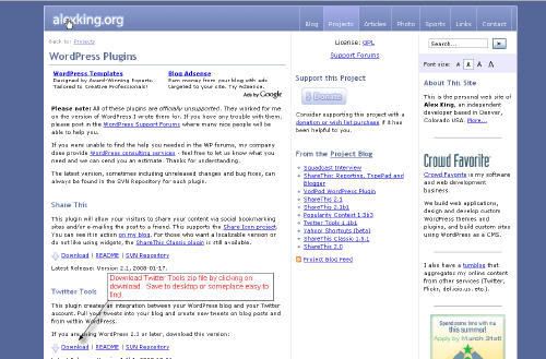 twitter tools plugin by alex king