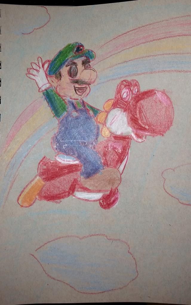 365 Sketch 2015: Day 8: Luigi Rides