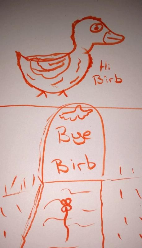 365 Sketch 2015: Day 54: Hi Birb/Bye Birb