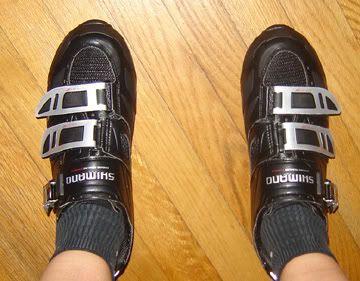 Snazzy new cycling shoes