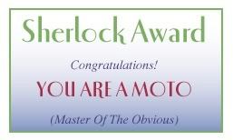 No Sh*t, Sherlock SherlockAward