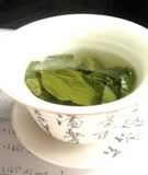 Tea leaves predict: you will sleep well tonight. steeping