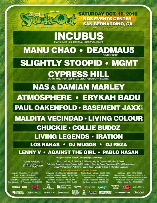 Smokeout Festival 2010 - Paul Oakenfold and Chuckie Just Added Smokeout Festival 2010 - Paul Oakenfold and Chuckie Just Added