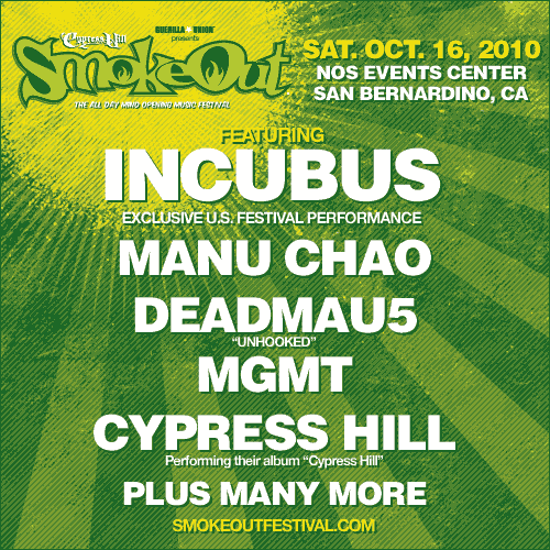 Smokeout Festival 2010 Pre-Sale info Smokeout Festival 2010 Pre-Sale info