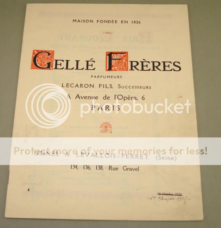 1925 Ad Catalog   Gelle Freres Cosmetics   Parfume ,Soap ,Lotion 