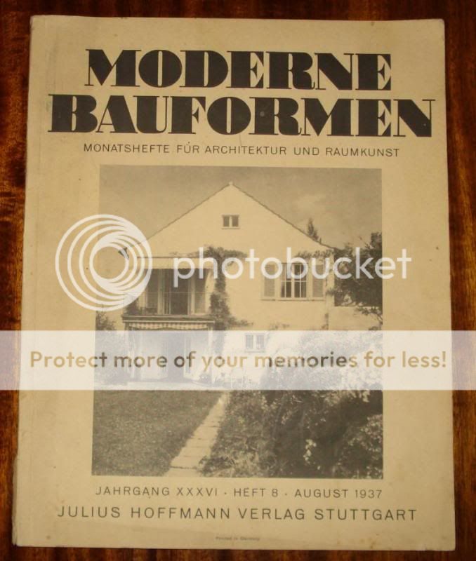 Old Germany Architecture magazines MODERNE BAUFORMEN  