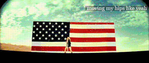 Miley Cyrus Party In The USA American Flag Gif