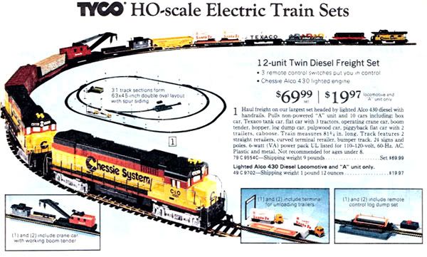 This was Sears' top of the line TYCO train set offering in the 1975 Ch...