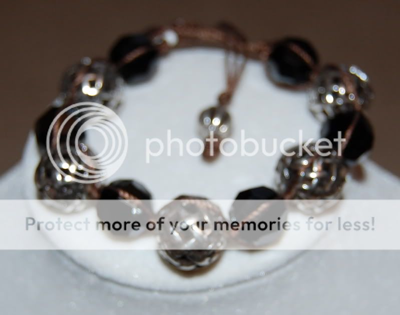 BRIGHTON BLACK AND SILVER BALL BEAD BRACELET NWT  