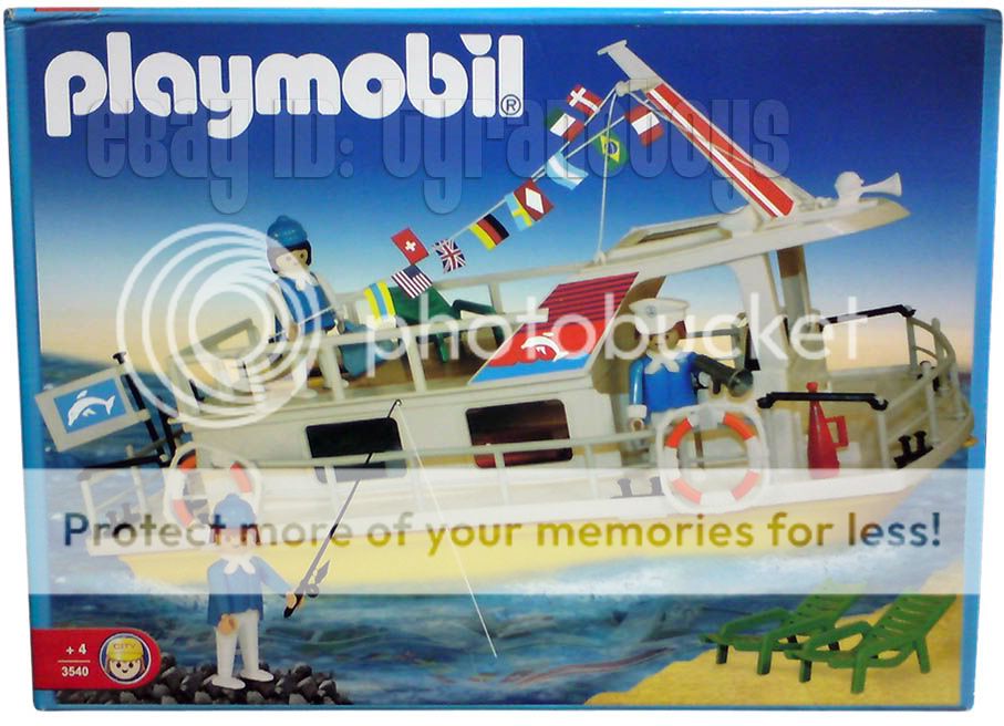 PLAYMOBIL #3540 Houseboat with Motor MISB Antex Argentina NEW IN BOX 