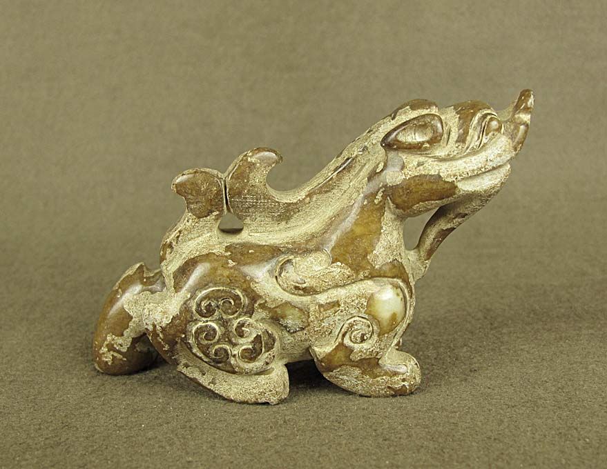 Stunning With Carved Old Chinese Jade Carving Dragon Statue Ebay 2568